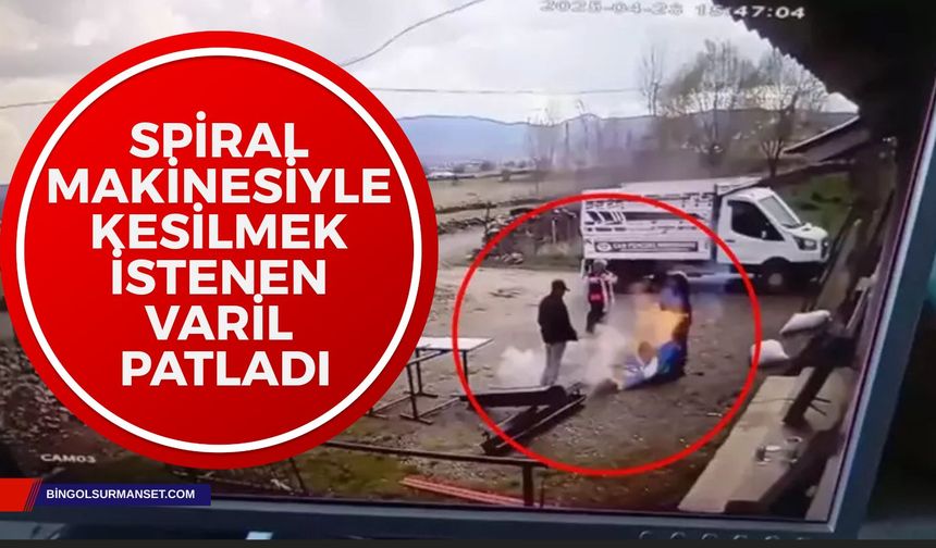Spiral Makinesiyle Kesilmek İstenen Varil Patladı