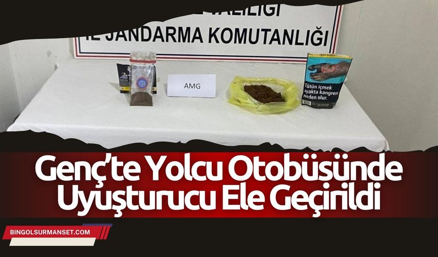 Genç’te Yolcu Otobüsünde Uyuşturucu Ele Geçirildi