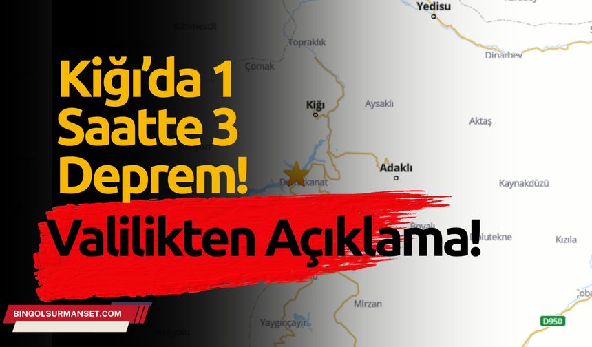 Bingöl’de Art Arda Depremler: Valilikten Açıklama!