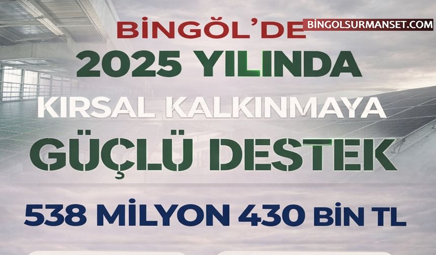Tarımda Rekor Destek: Bingöl'ün Kırsalına 242 Milyon TL Hibe Geldi