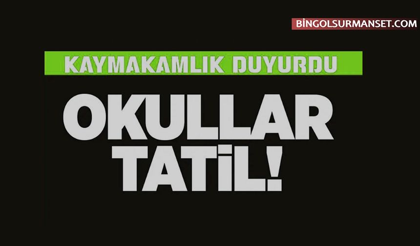 O İlçe Şaşırtmadı: Eğitime 1 Gün Ara Verildi