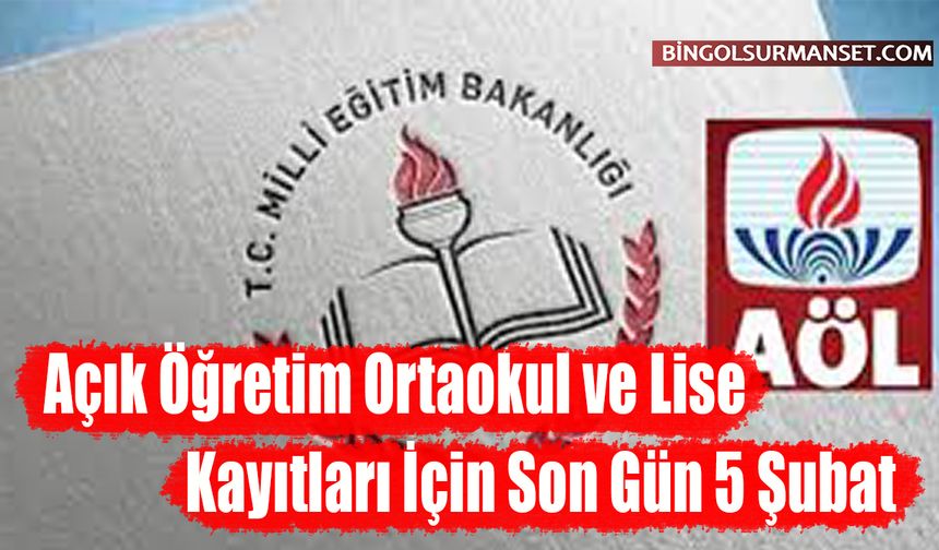 Açık Öğretim Ortaokul ve Lise Kayıtları İçin Son Gün 5 Şubat