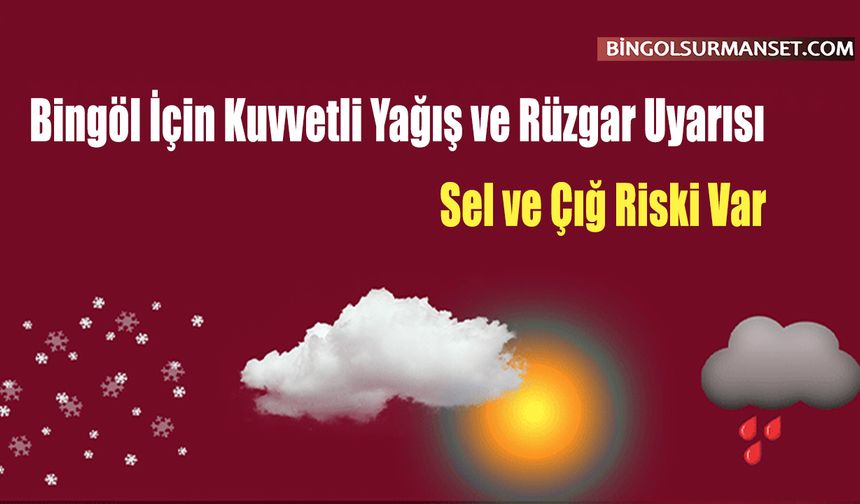 Kuvvetli Yağış ve Rüzgar Uyarısı: Sel ve Çığ Riski Var