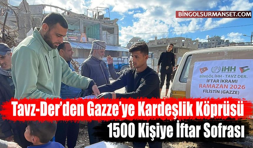 TAVZ-DER'den Gazze'de 1500 Kişilik İftar Sofrası