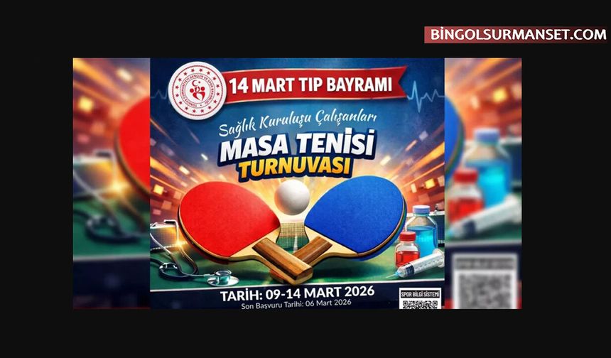Sağlık Çalışanları Masa Tenisi Turnuvası'nda Buluşuyor