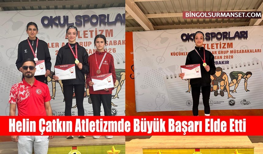 Helin Çatkın Atletizmde Büyük Başarı Elde Etti