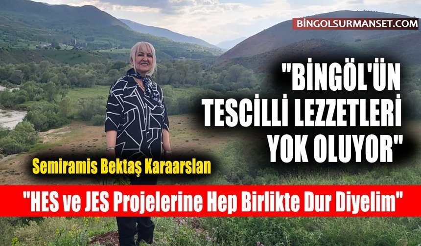 "HES ve JES Projelerine Hep Birlikte Dur Diyelim"