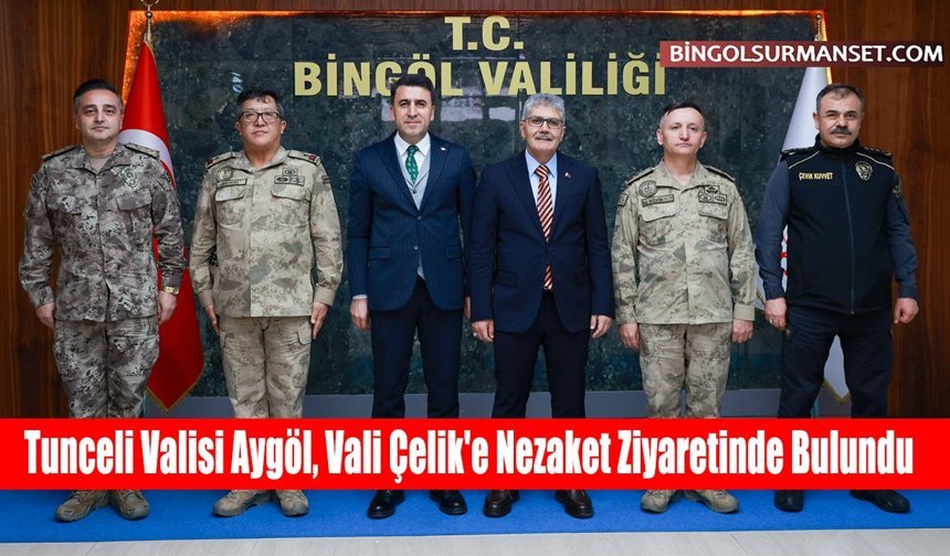 Tunceli Valisi Aygöl, Vali Çelik'e Nezaket Ziyaretinde Bulundu