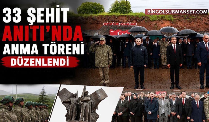 33 Şehidin 33. Yıl Dönümünde Anıttepe'de Anma Töreni Düzenlendi