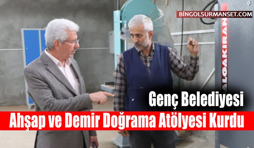 Genç Belediyesi Ahşap ve Demir Doğrama Atölyesi Kurdu