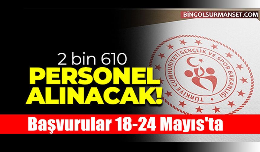 GSB 2 Bin 610 Sözleşmeli Personel Alacak