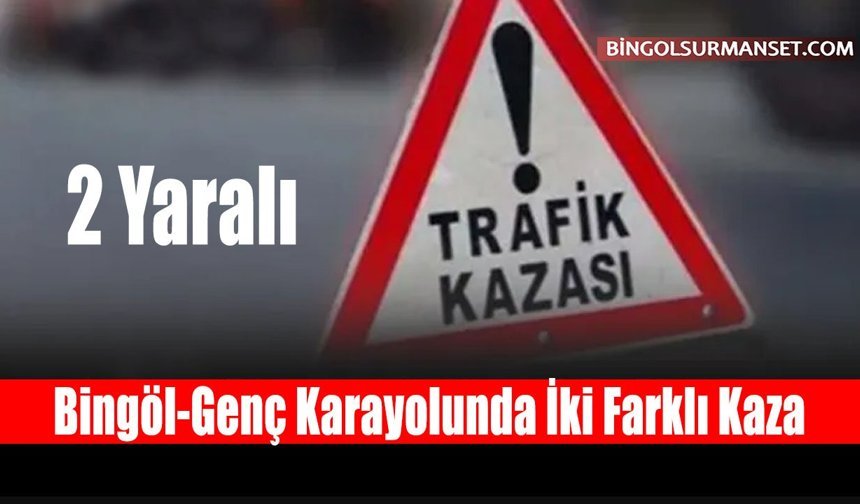 Bingöl-Genç Karayolunda İki Farklı Kaza: 2 Yaralı