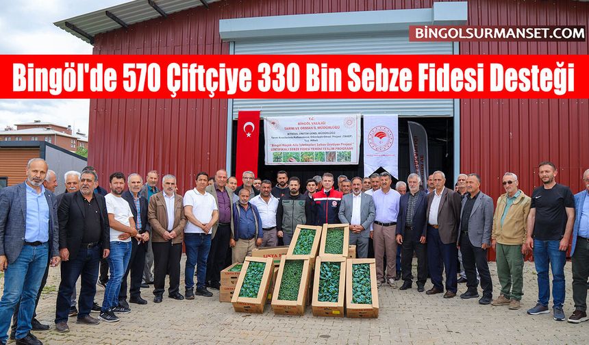 Bingöl'de 570 Çiftçiye 330 Bin Sebze Fidesi Desteği