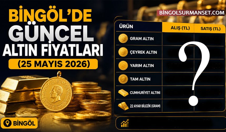 Bingöl'de Güncel Altın Fiyatları (25 Mayıs 2026)