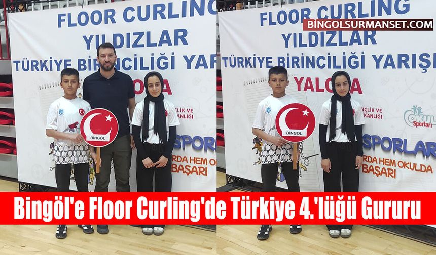 Bingöl'e Floor Curling'de Türkiye 4.'lüğü Gururu
