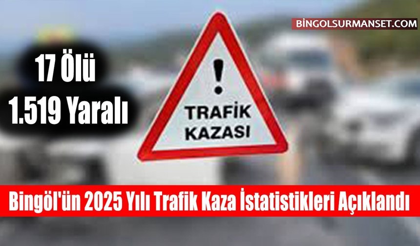 Bingöl'ün 2025 Yılı Trafik Kaza İstatistikleri Açıklandı