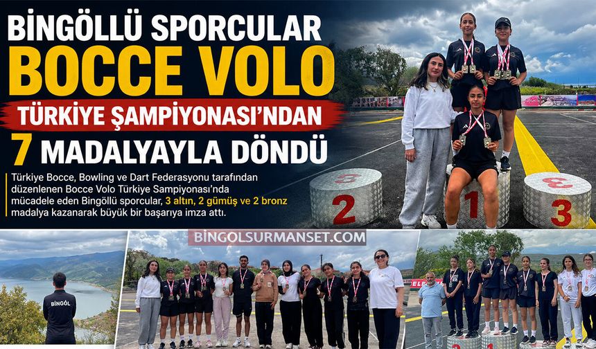 Bingöllü Sporcular Bocce Volo Türkiye Şampiyonası'na Damga Vurdu