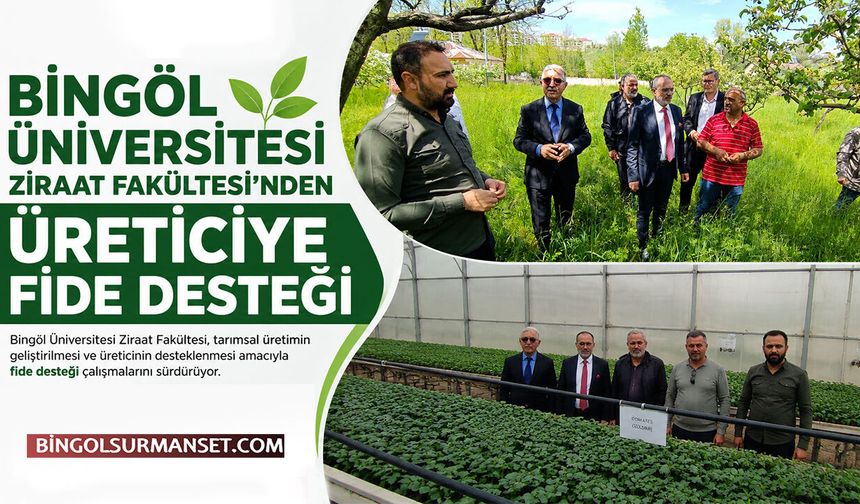 Bingöl Üniversitesi Ziraat Fakültesi'nden Üreticiye Fide Desteği