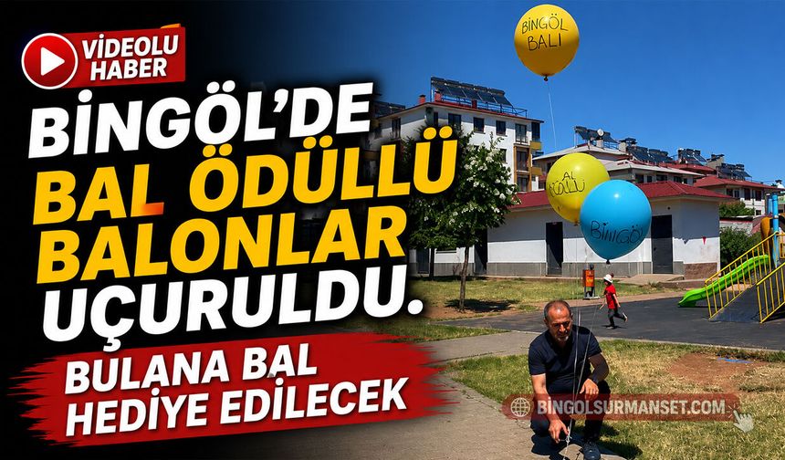 Bingöl'de Bal Ödüllü Balonlar Uçuruldu