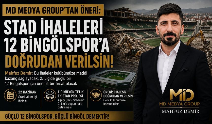 Mahfuz Demir’den Dikkat Çeken Öneri: Spor İhaleleri 12 Bingölspor’a Verilsin