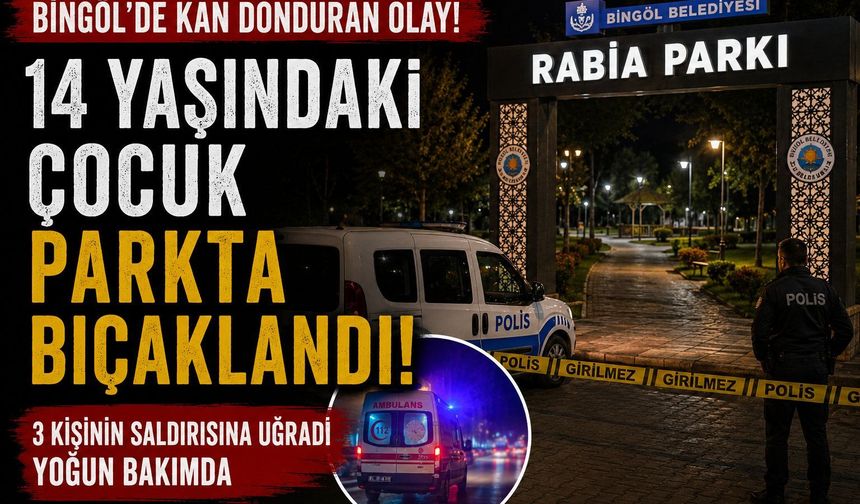 Bingöl’de Parkta Bıçaklı Kavga: 14 Yaşındaki Çocuk Yoğun Bakıma Kaldırıldı
