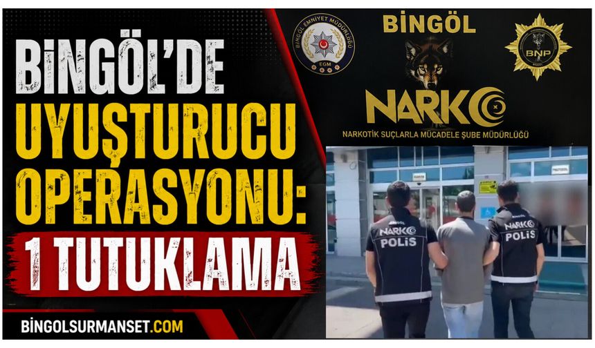 Bingöl'de Narkotik Operasyonu: 1 Tutuklama