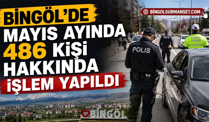 Bingöl'de Mayıs Ayında 486 Kişi Hakkında İşlem Yapıldı