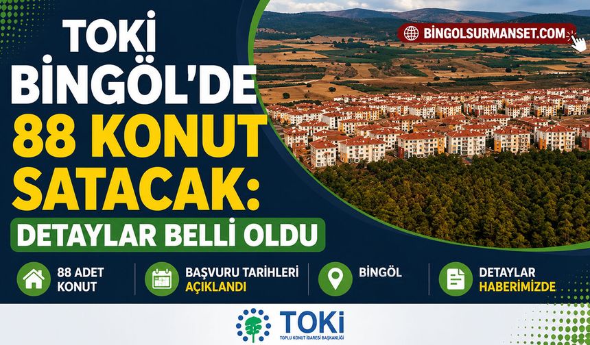 TOKİ Bingöl'de 88 Konut Satacak: Detaylar Belli Oldu