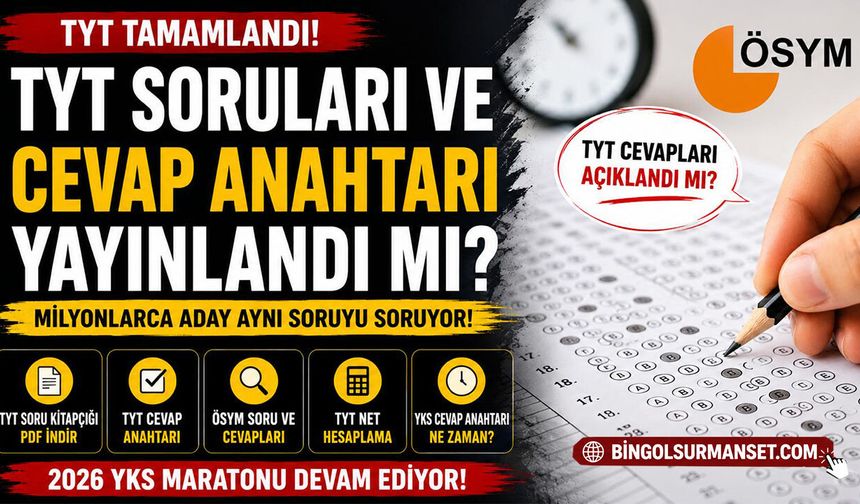 TYT SORULARI VE CEVAP ANAHTARI YAYINLANDI MI? 2026 YKS’DE TYT SORULARI, CEVAPLARI VE SORU KİTAPÇIĞI PDF EKRANI