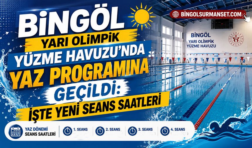 Bingöl Yarı Olimpik Yüzme Havuzu’nda Yaz Programına Geçildi