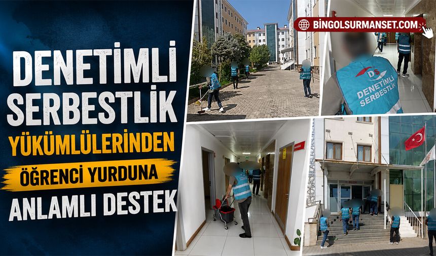Denetimli Serbestlik Yükümlülerinden Öğrenci Yurduna Anlamlı Destek