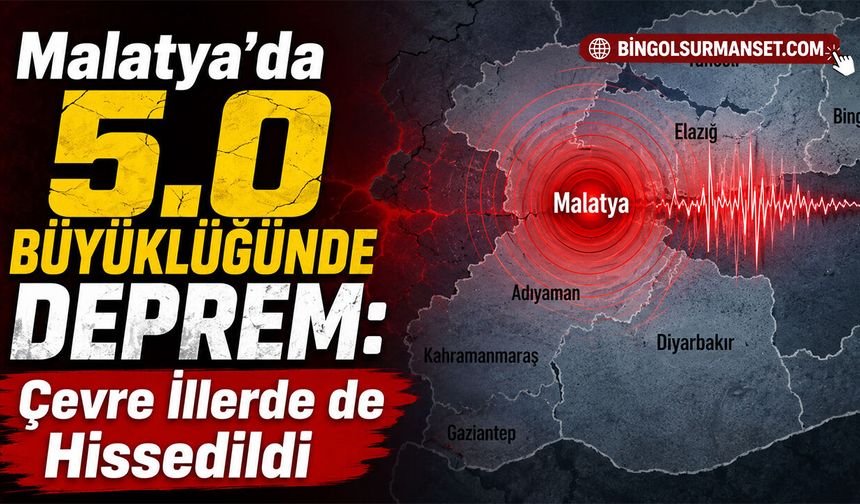 Malatya’da 5.0 Büyüklüğünde Deprem: Çevre İllerde de Hissedildi