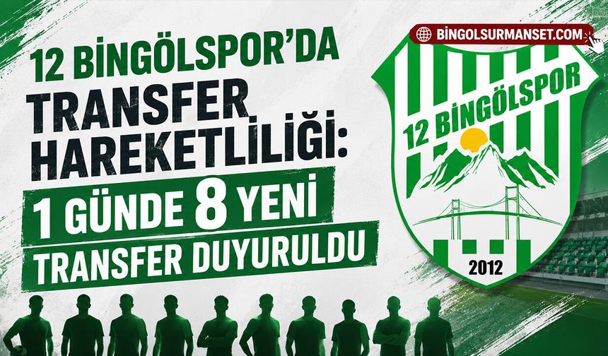 12 Bingölspor'da Transfer Hareketliliği: 1 Günde 8 Yeni Transfer Duyuruldu