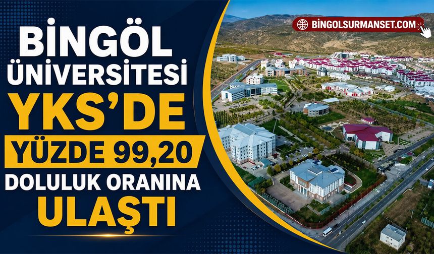 Bingöl Üniversitesi YKS’de Yüzde 99,20 Doluluk Oranına Ulaştı