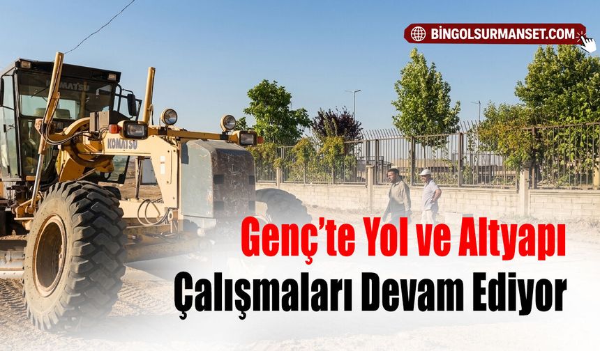 Genç’te Yol ve Altyapı Çalışmaları Devam Ediyor