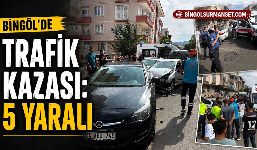 Bingöl’de Trafik Kazası: 5 Yaralı