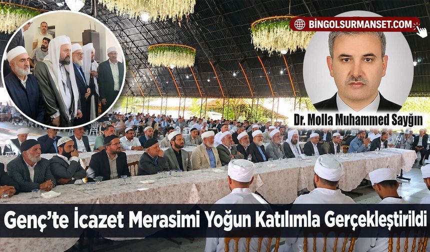 Genç’te İcazet Merasimi Yoğun Katılımla Gerçekleştirildi