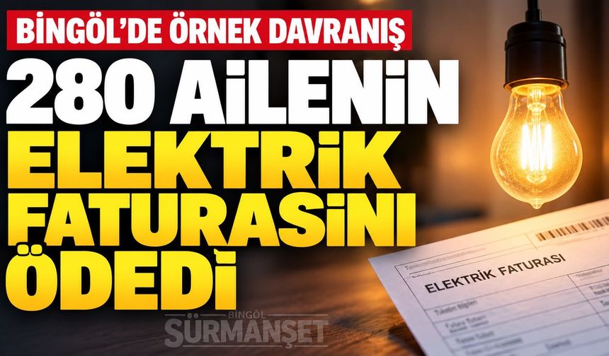 Bingöllü İş İnsanından 280 Aileye Elektrik Faturası Desteği