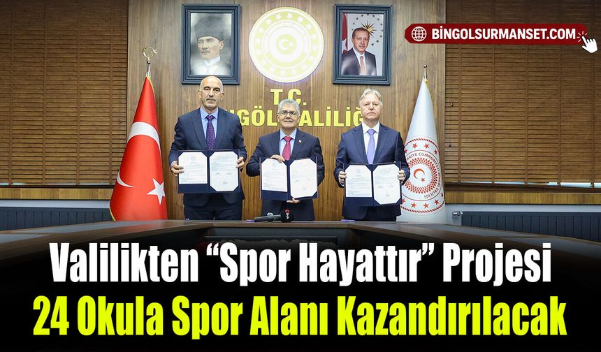 Valilikten “Spor Hayattır” Projesi: 24 Okula Spor Alanı Kazandırılacak