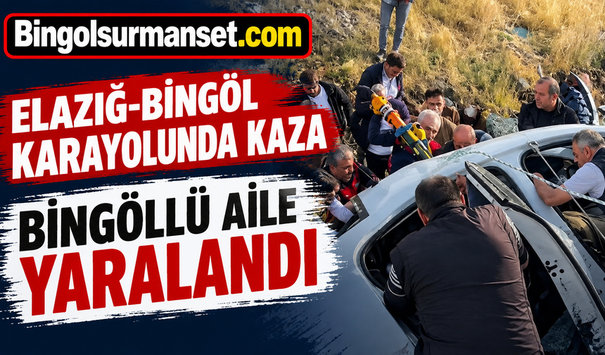 Elazığ-Bingöl Karayolunda Kaza: Bingöllü Aile Yaralandı