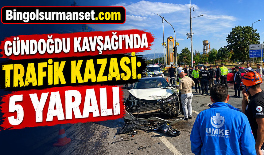 Gündoğdu Kavşağı’nda Trafik Kazası: 5 Yaralı