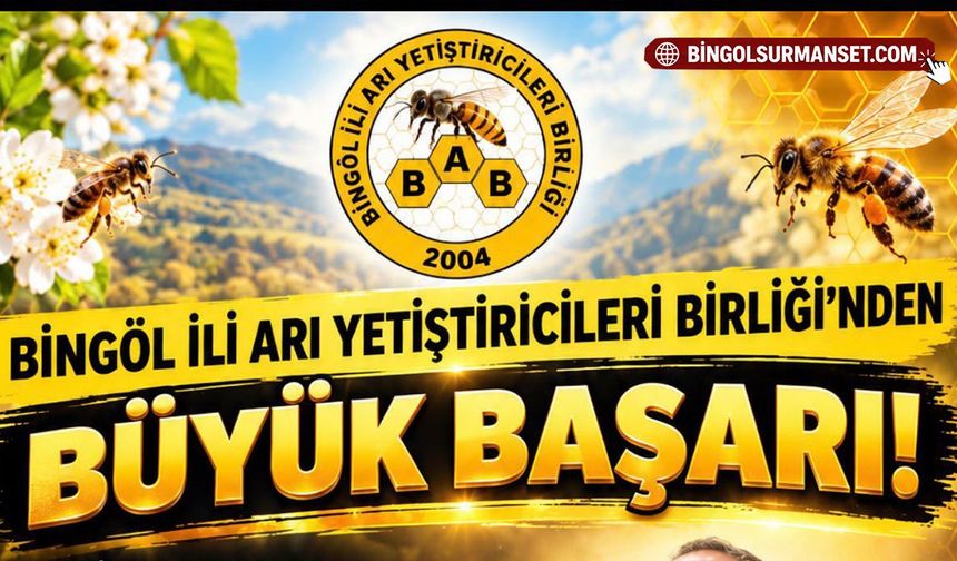 Bingöl İli Arı Yetiştiricileri Birliği’ne 3. Kez 1. Derece Belgesi