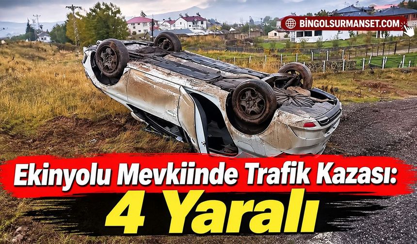 Ekinyolu Mevkiinde Trafik Kazası: 4 Yaralı