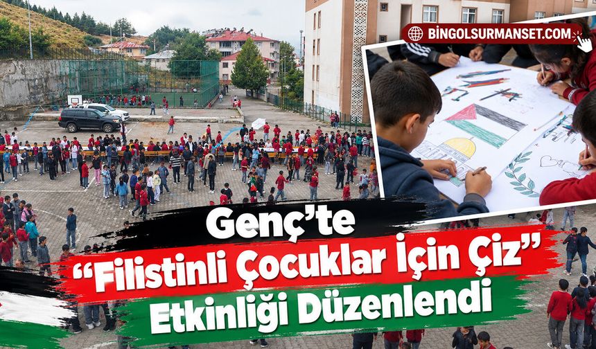 Genç’te “Filistinli Çocuklar İçin Çiz” Etkinliği Düzenlendi
