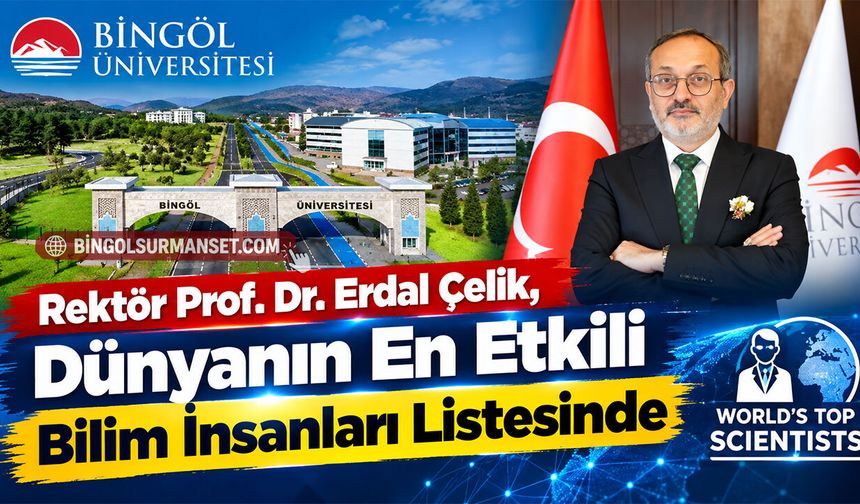 Rektör Prof. Dr. Erdal Çelik, Dünyanın En Etkili Bilim İnsanları Listesinde