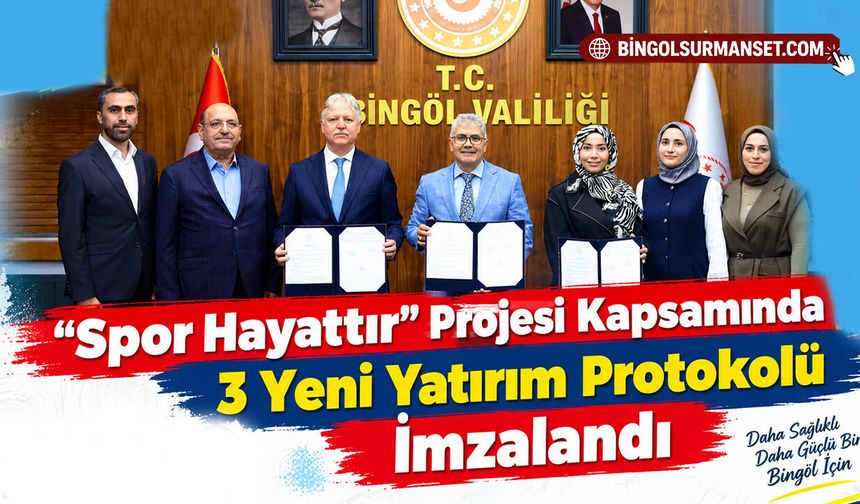 “Spor Hayattır” Projesi Kapsamında 3 Yeni Yatırım Protokolü İmzalandı