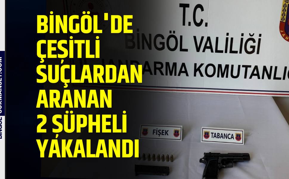 Bingöl'de Çeşitli suçlardan aranan 2 Şüpheli Yakalandı