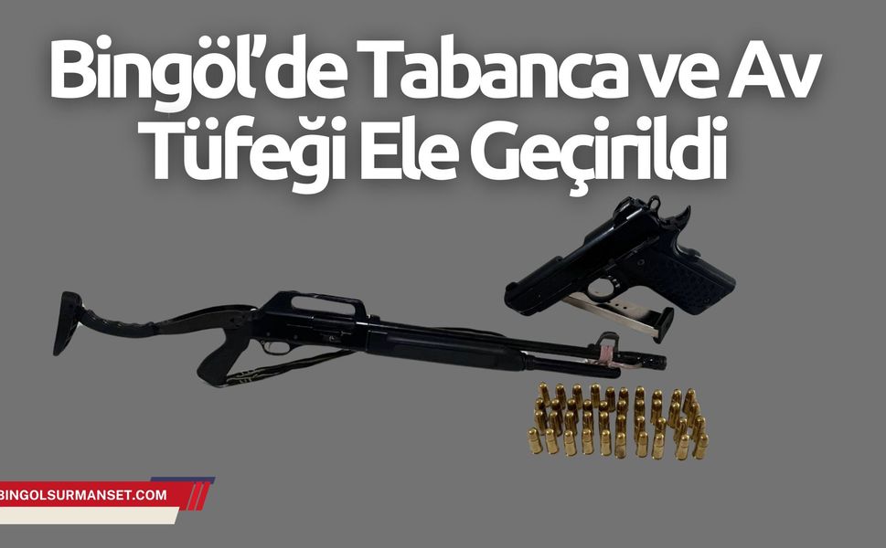 Bingöl’de Tabanca ve Av Tüfeği Ele Geçirildi