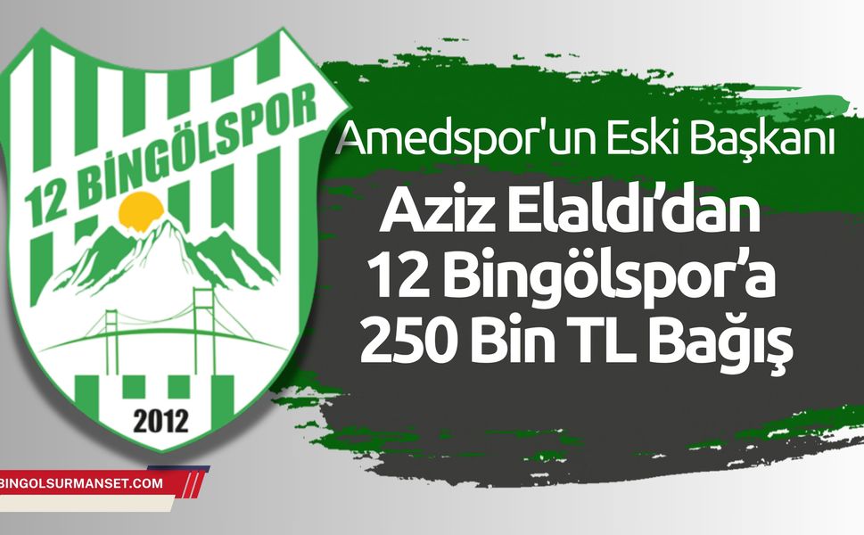 Aziz Elaldı’dan 12 Bingölspor’a 250 Bin TL Bağış
