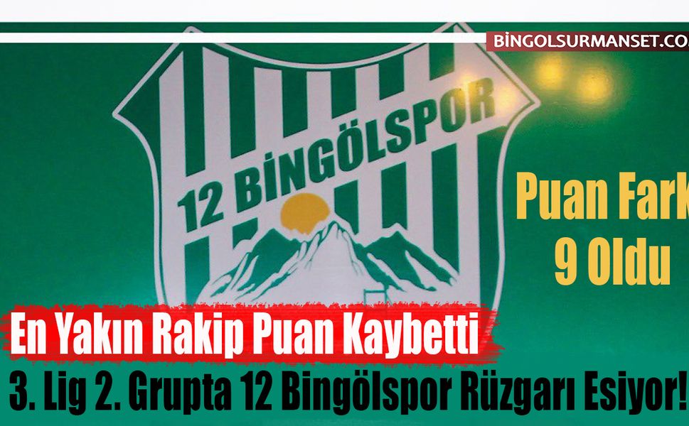 3. Lig 2. Grupta 12 Bingölspor Rüzgarı Esiyor!